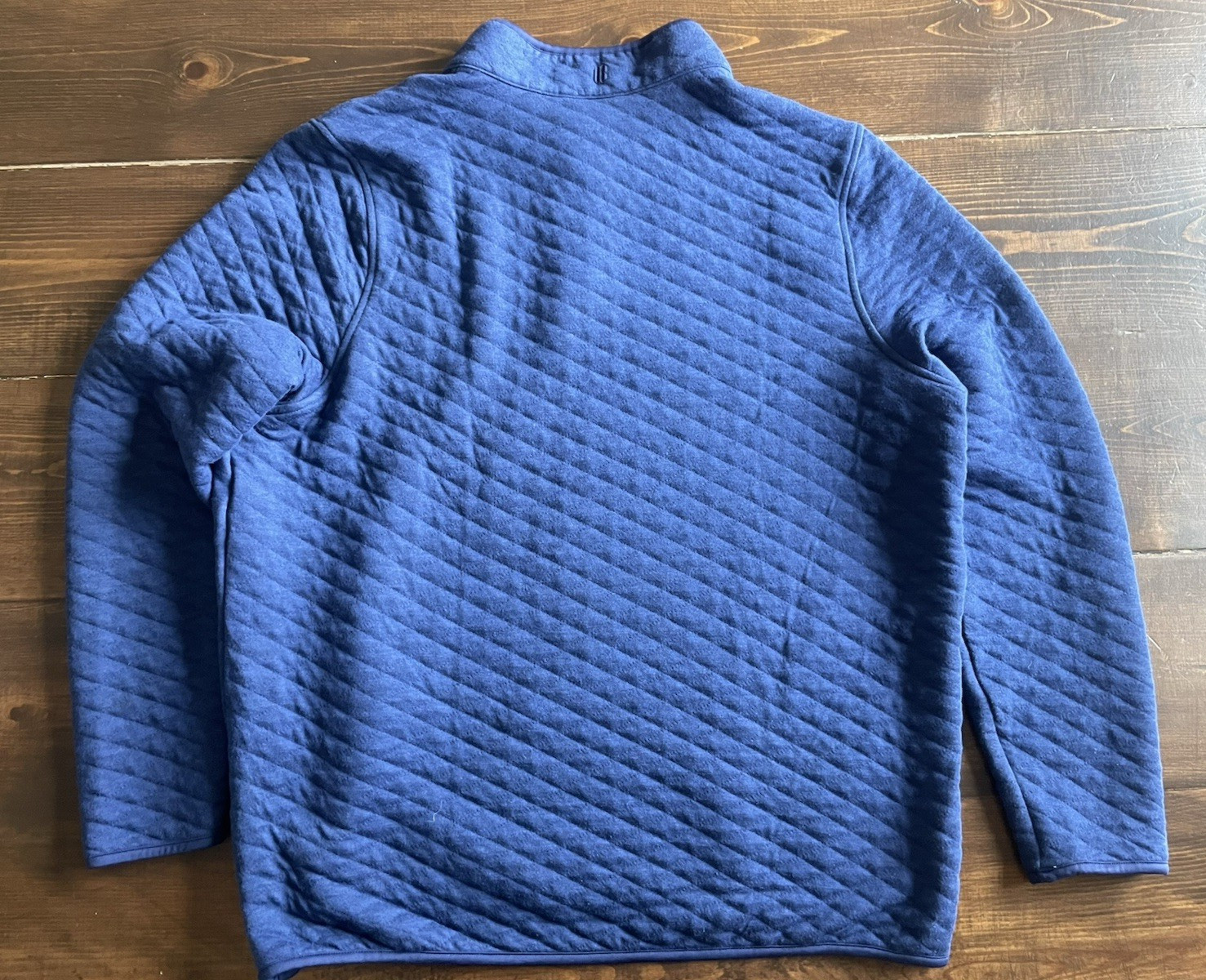 Holderness & Bourne Sweater Mens Medium Blue Quilted T Snap Pullover gallery