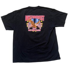 VTG 2002 Daytona Beach Biketoberfest Eagle USA Flag T-Shirt Adult XL Black