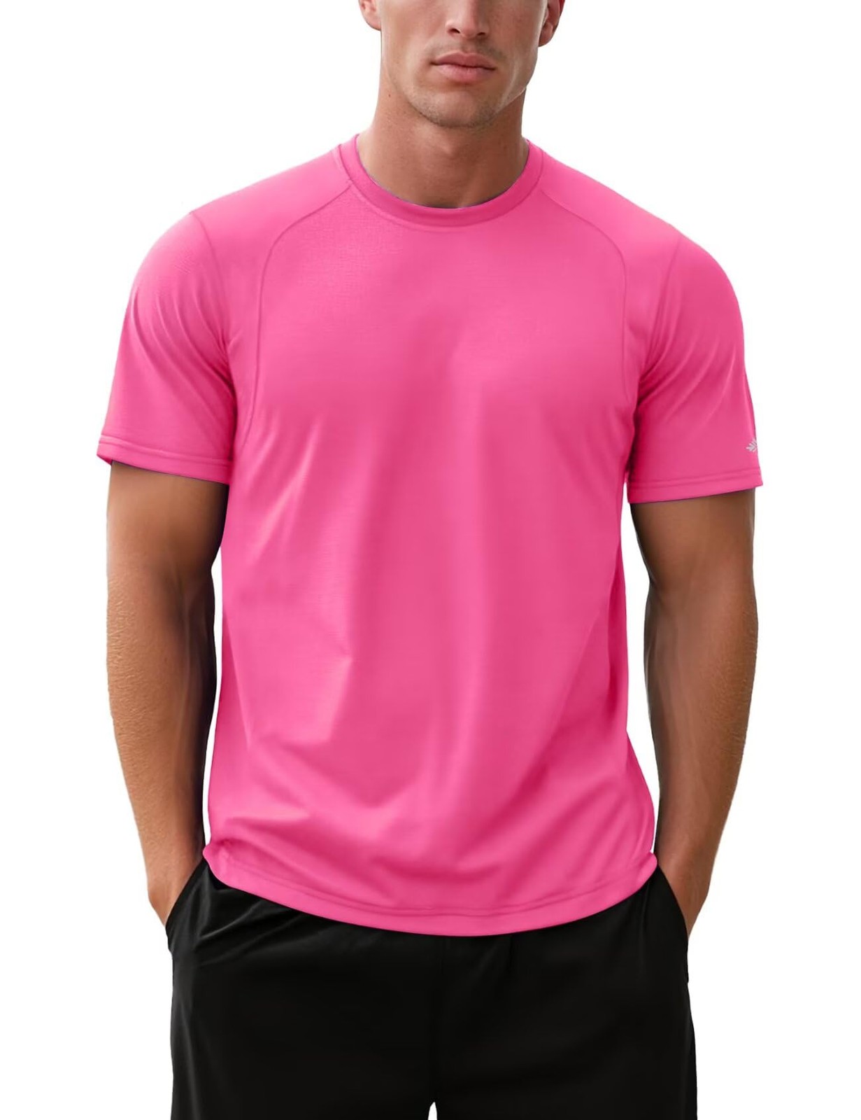 Running Shirts for Men Dry Fit(Hot Pink,M) gallery