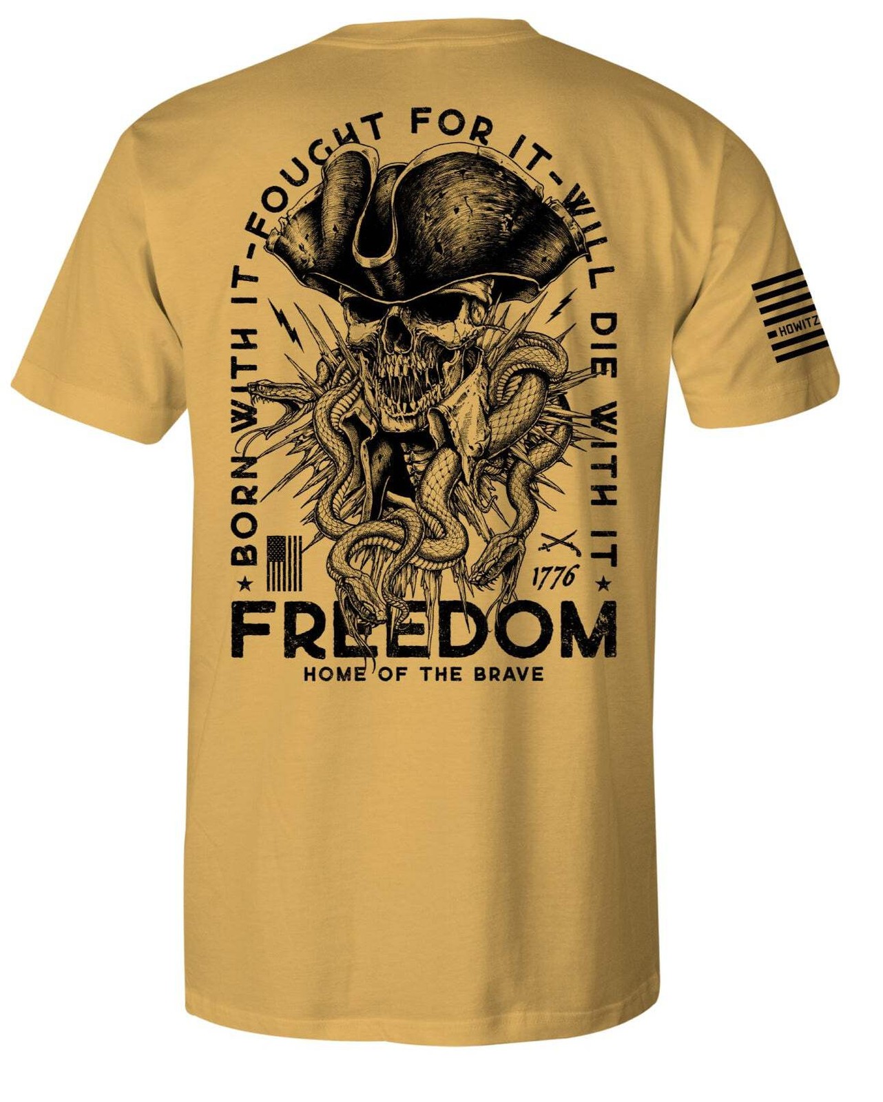 Howitzer Style Men’s T-shirt Freedom Military Grunt MFG