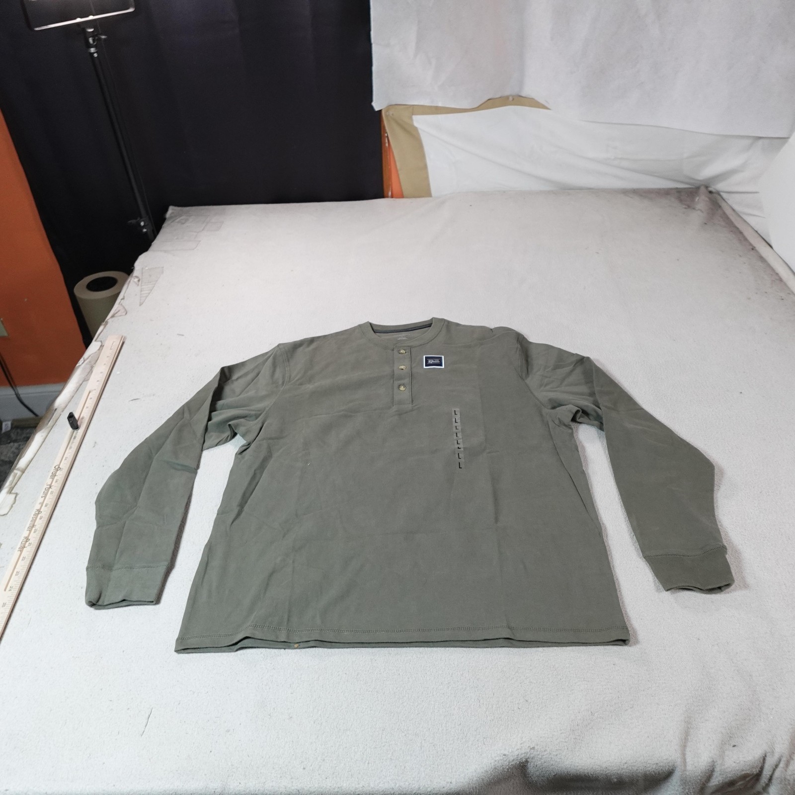 Sonoma Shirt Mens Large Green Henley Long Sleeve Outdoor Camp Fish Life + Style gallery