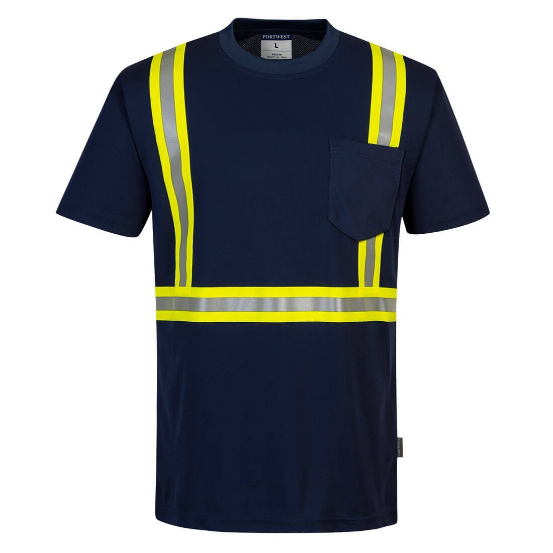 Portwest F131 Iona Xtra Enhanced Visibility T-Shirt with Reflective Tape Hi Vis gallery