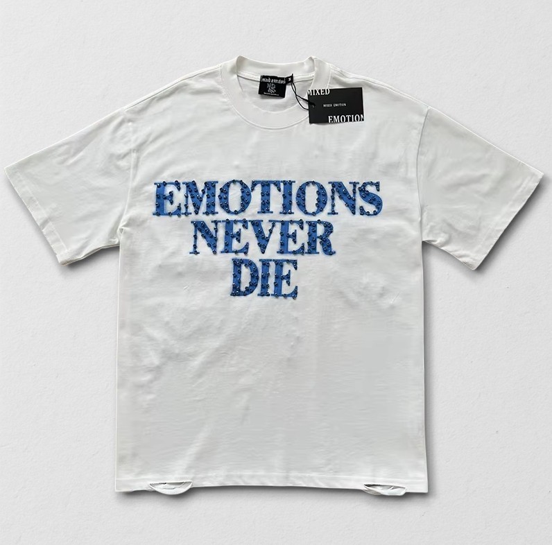 Mixed Emotion "Emotions Never Die" Rhinestone Tee Multiple Colors Small-Large gallery