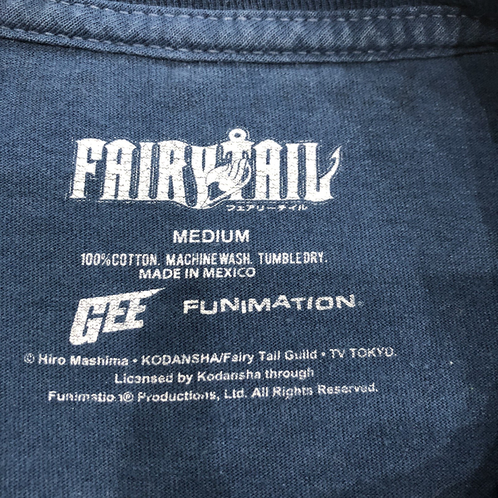 Vary Rare Fairy Tail Featuring Team Natsu Size Medium T-Shirt Blue Pre-Owned gallery