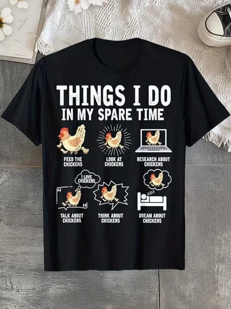 Funny Chicken Farmer Graphic T Shirt gallery