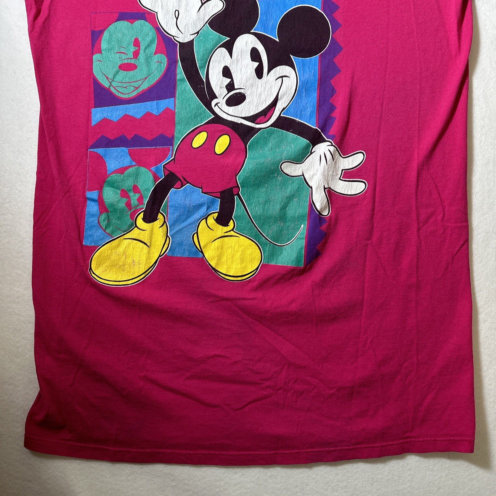 Vtg Mickey Minnie Mouse T-shirt 90s Disney Mickey and Co Adult One Size Fits All gallery