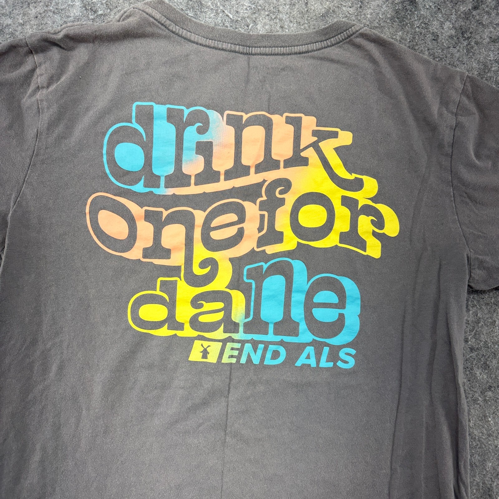 Dutch Bros Shirt Mens Medium Gray Yellow Graphic Logo Spellout Print gallery