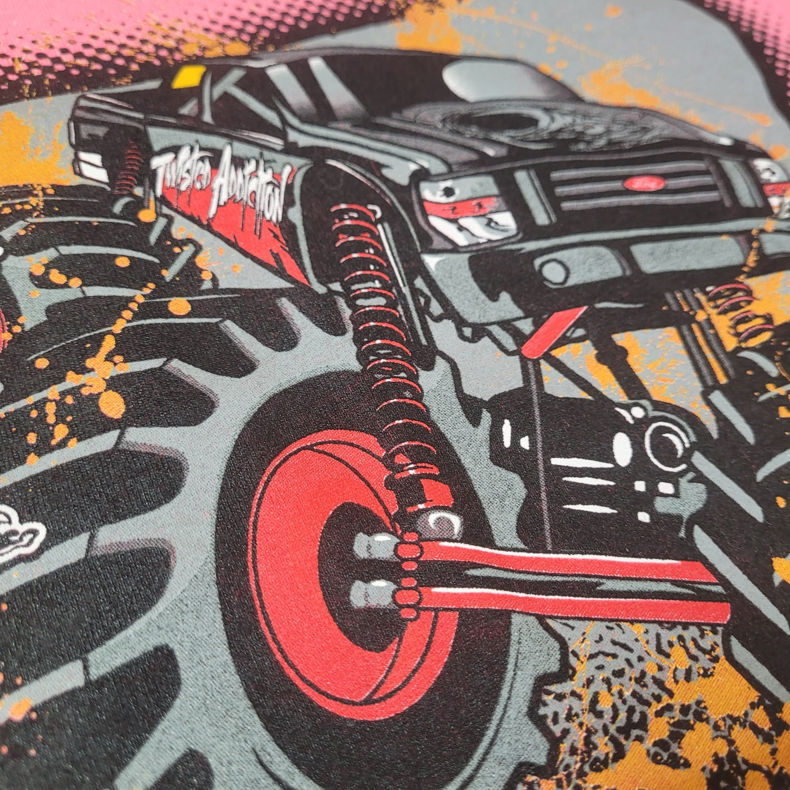 Twisted Addiction Monster Med. Truck Racing Ford Tougest Tour 572ci T-Shirt gallery