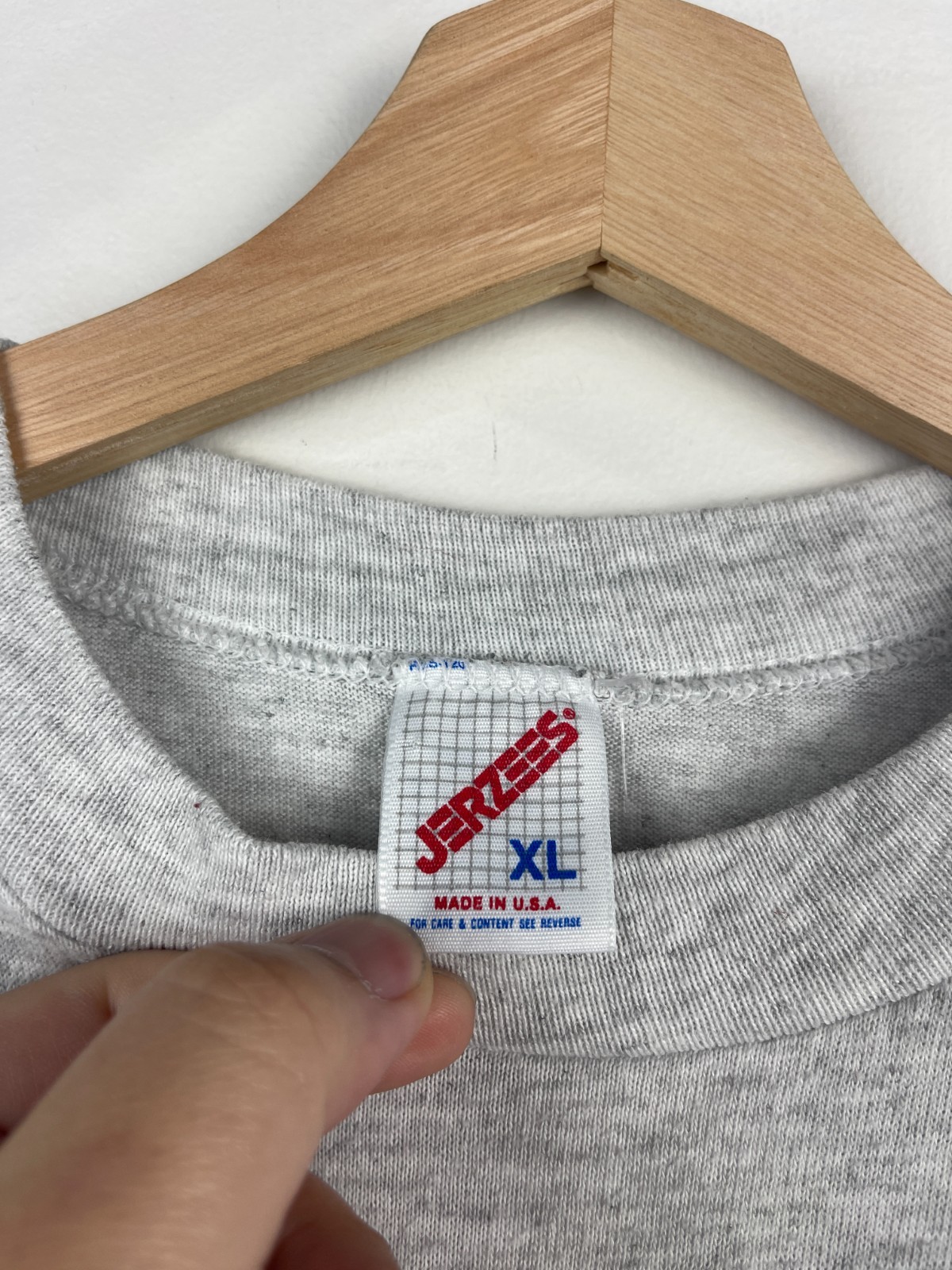 Vintage 90s Jerzees Blank Grey Tee Size XL gallery