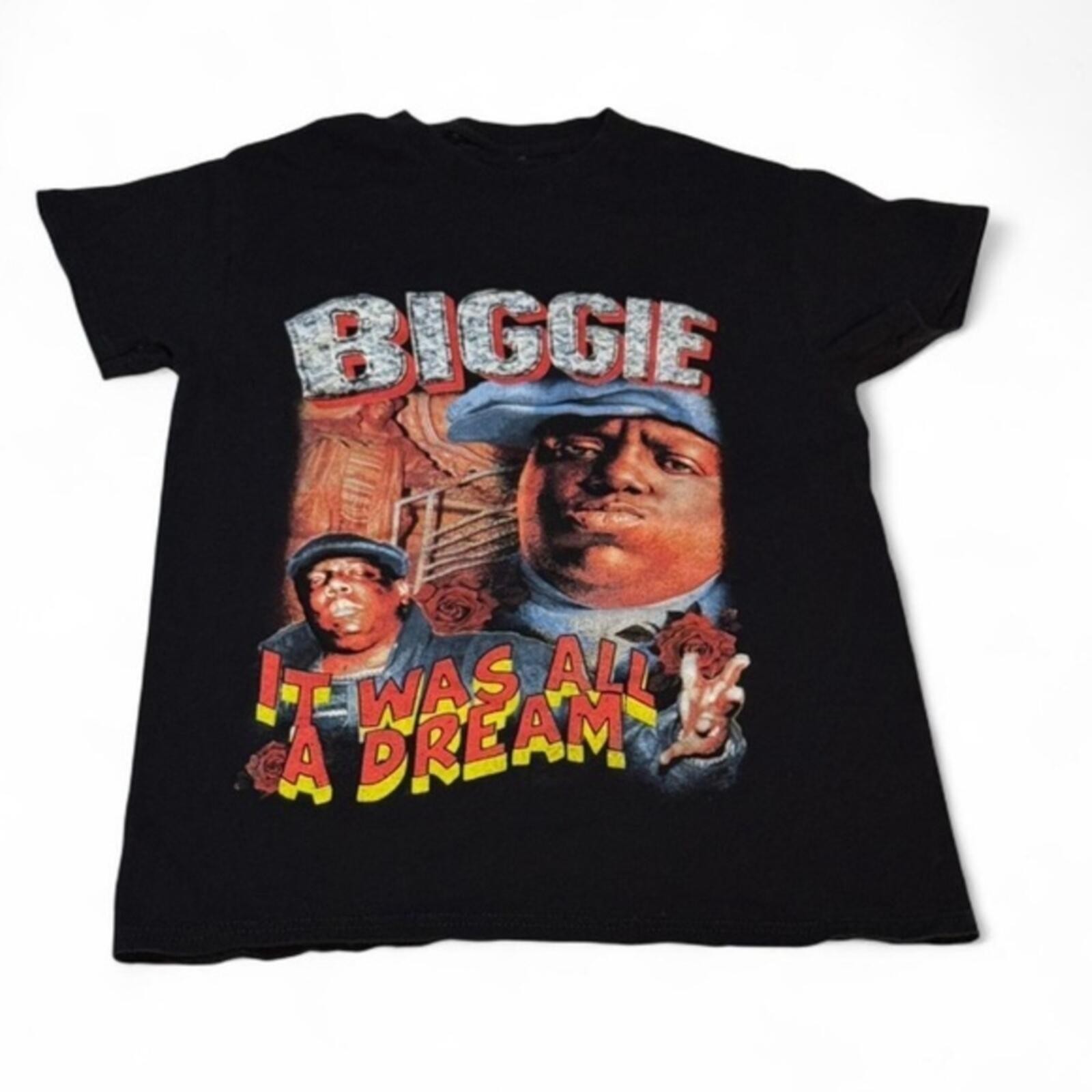 Men's Black Graphic Tee with Biggie Design gallery