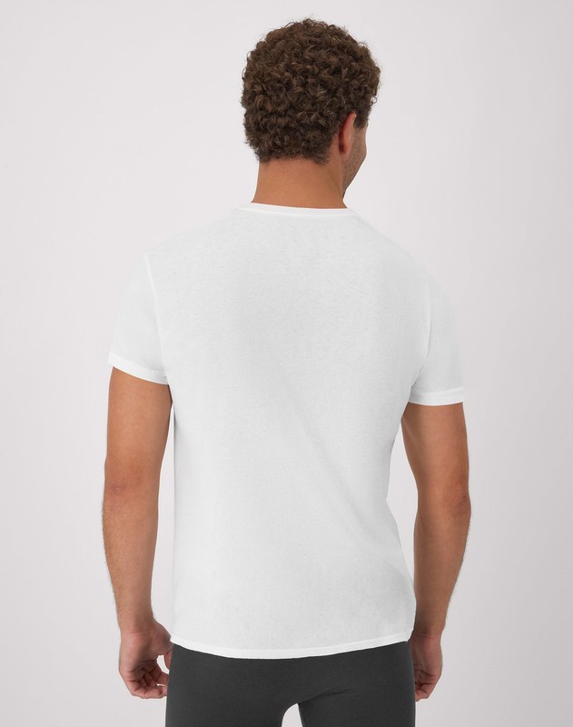 Hanes Men's White Crewneck T-Shirt 6-Pack Undershirt Tee TAGLESS FreshIQ Comfort gallery