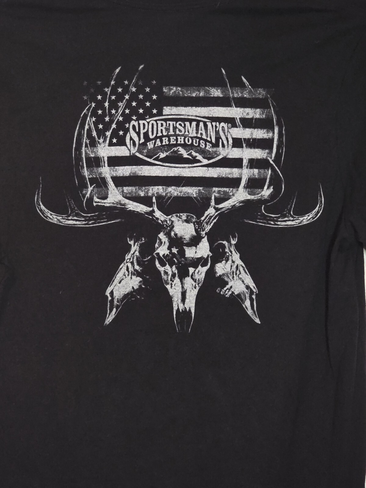 Sportsman's Warehouse Skull American Flag Graphic Men's Size Large gallery