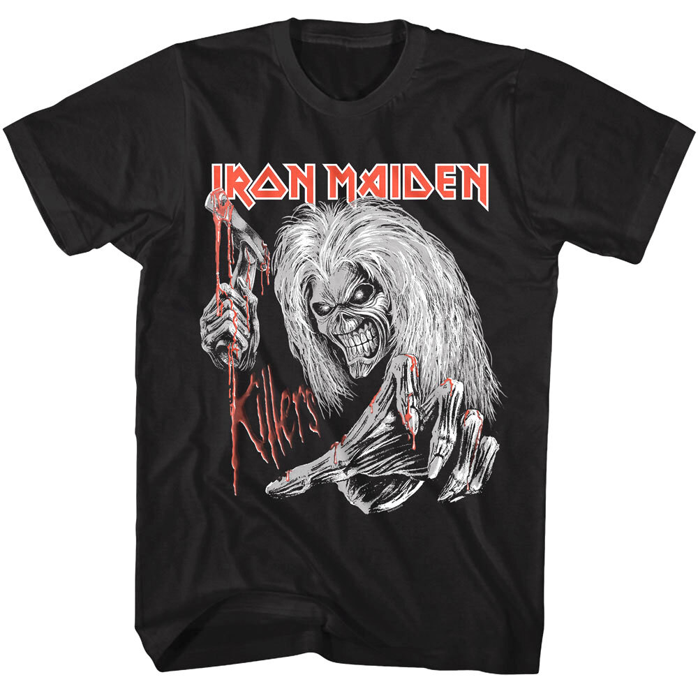 Iron Maiden Eddie Killers Art Men’s T Shirt Axe Heavy Metal Rock Band Concert