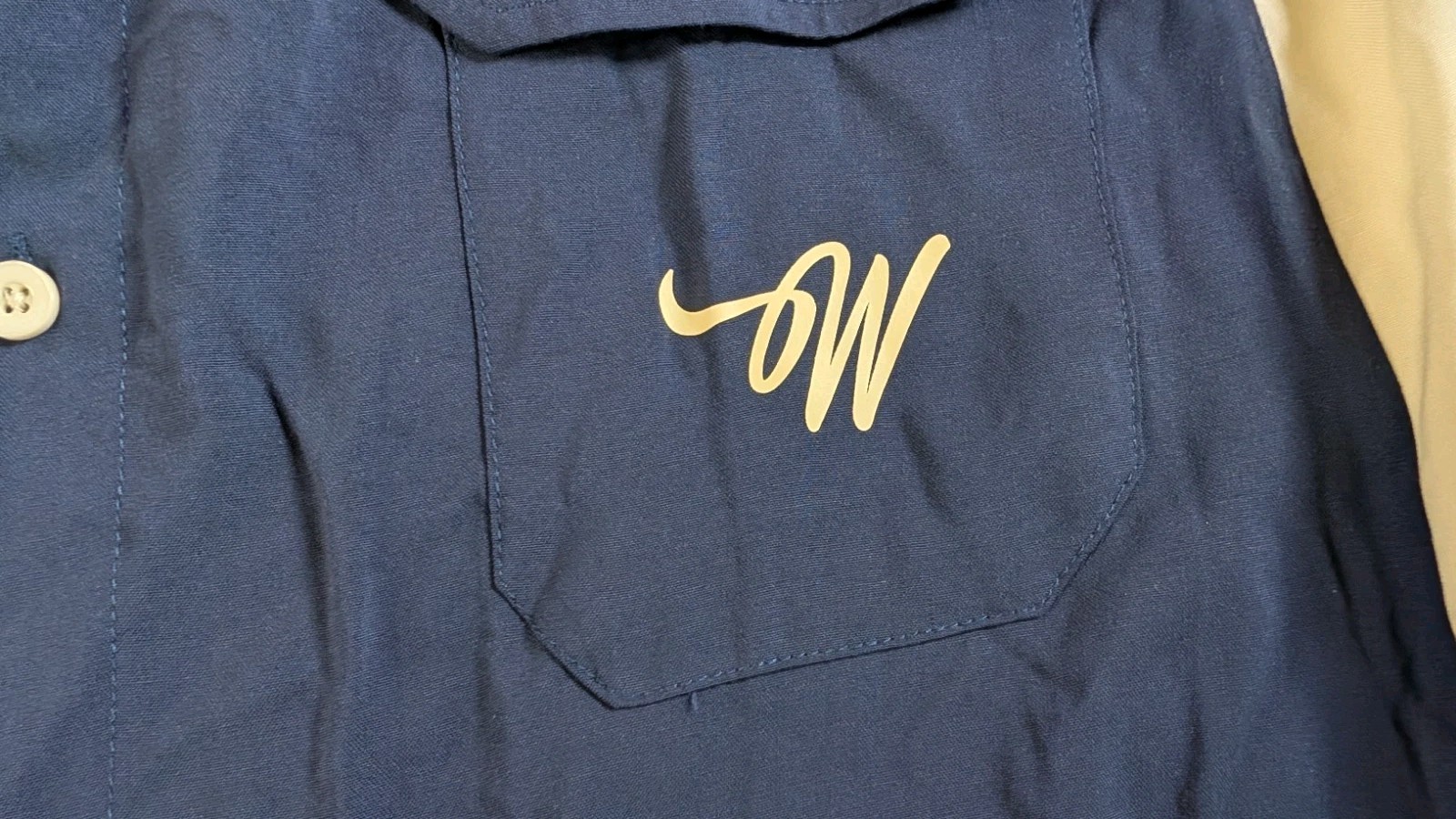 2X Wish Me Luck Winner's Circle Men's & Big 3x Bowling Shirt Size Blue/Brown gallery