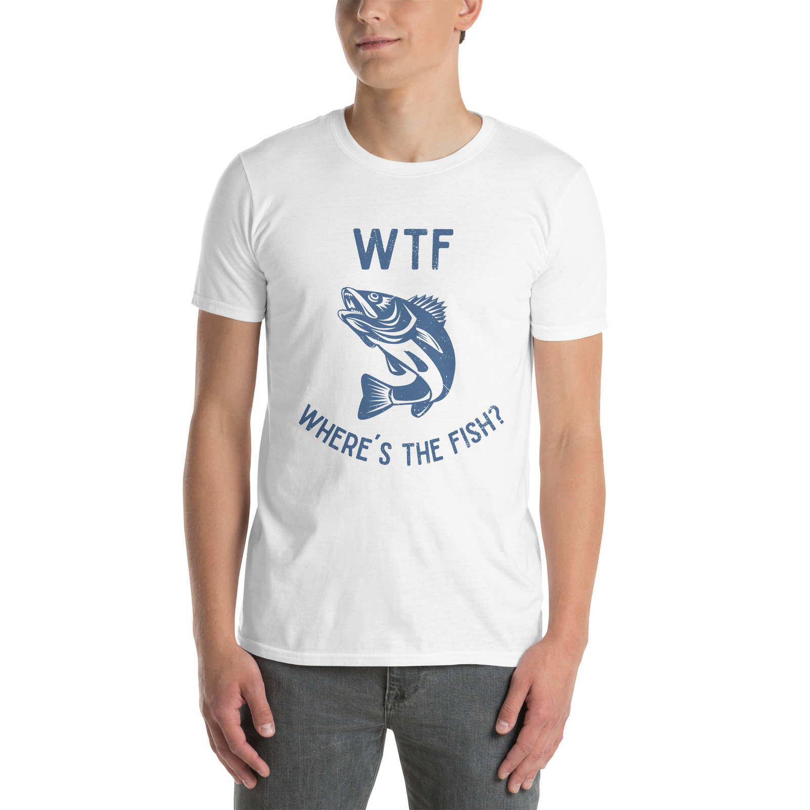 WTF Where's the Fish? T-Shirt - Funny fishing shirt for fishermen and anglers gallery