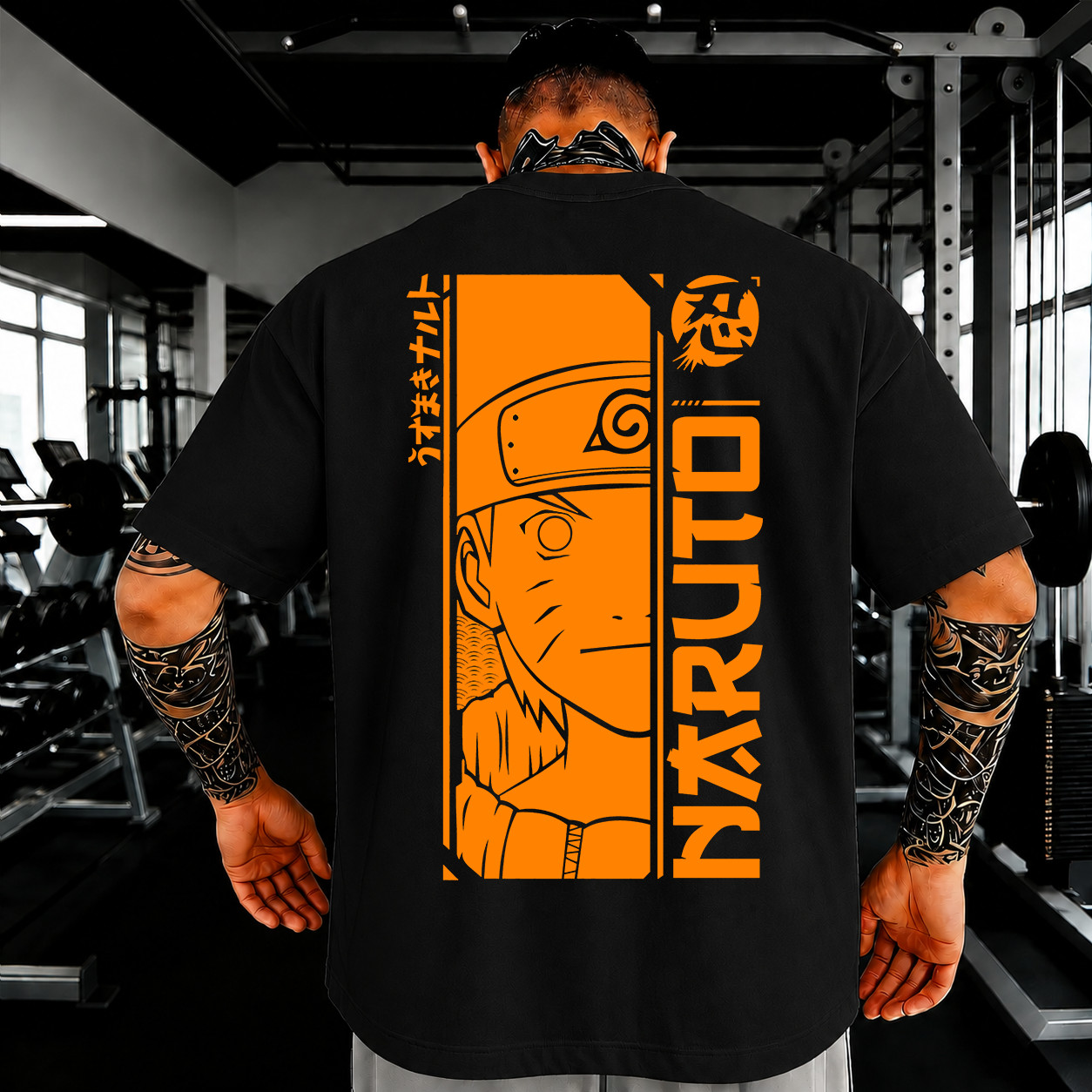 Oversized Graphic T-Shirt Men Streetwear Japanese Anime Printed Cotton Tee Top gallery