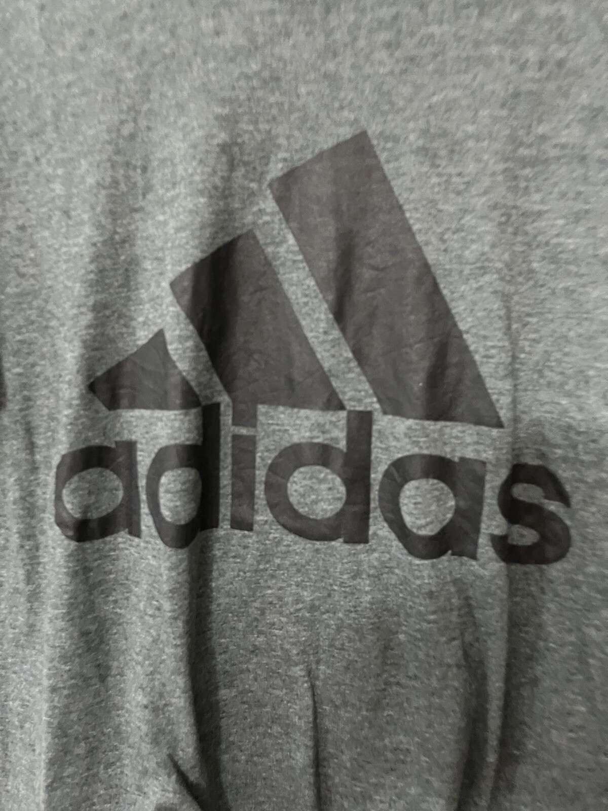 Mens Adidas "The Go-To Tee" Gray W/ Black Logo Short Sleeve Shirt Small gallery