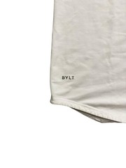 Bylt Shirt Mens Size Medium White Drop Cut Short Sleeve Crew Neck Tee Midweight