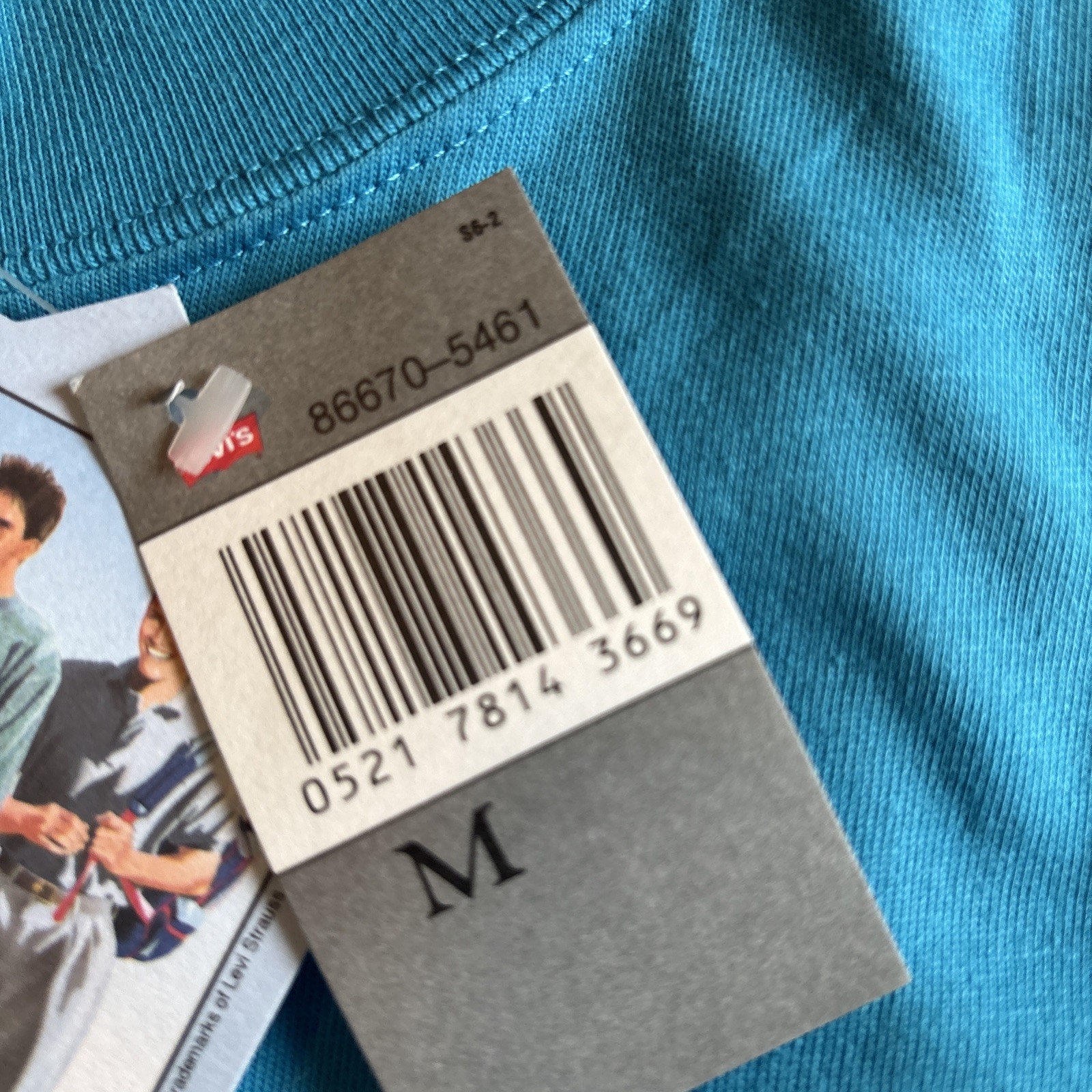 Vintage Dockers T Shirt Teal Made In USA Sz M (12-14) NWT See Description gallery