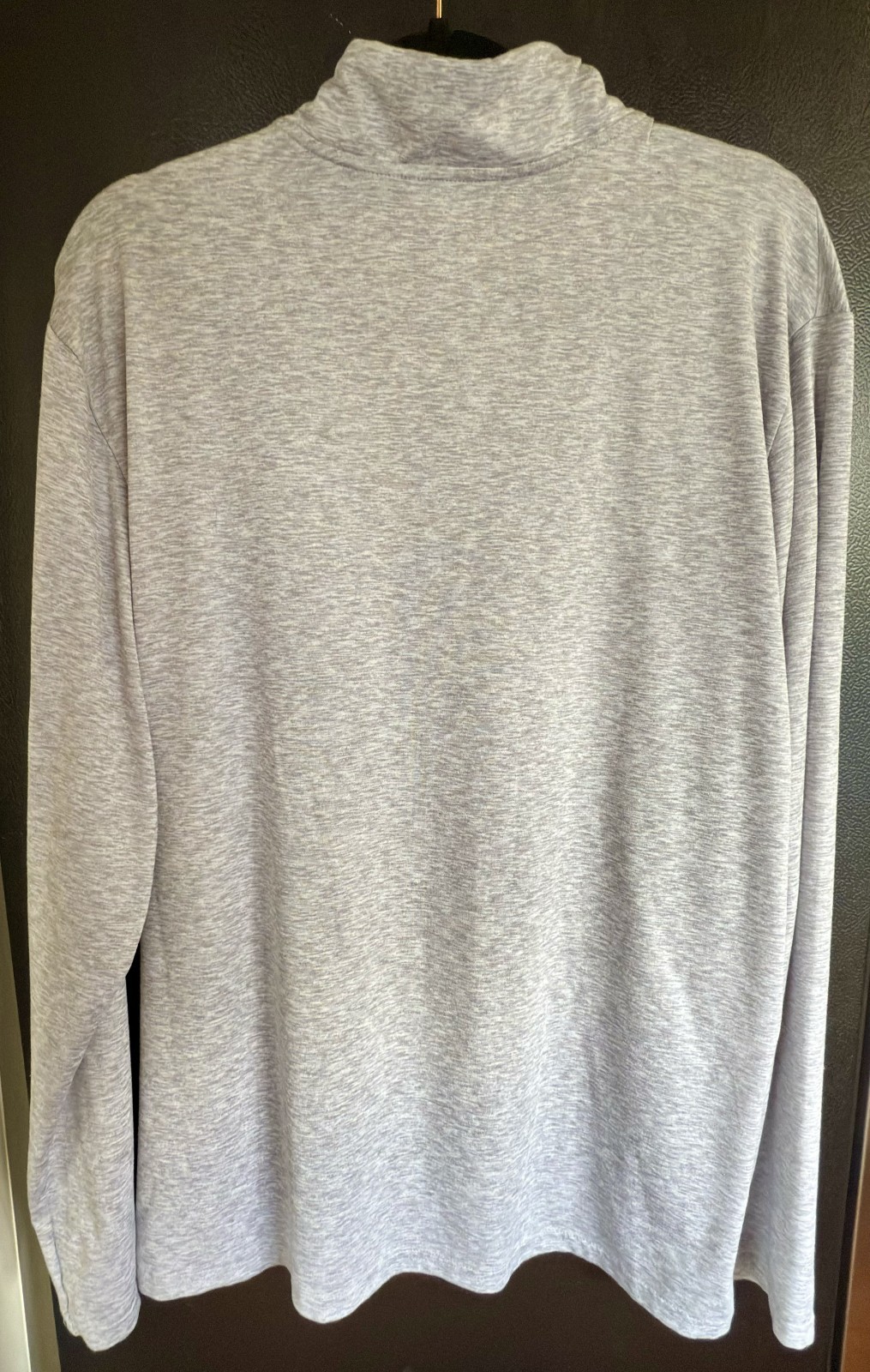 TEK GEAR DryTek Mens XL Long Sleeve T-Shirt 1/4 Zip Pullover Gray Mockneck gallery