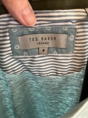 Ted Baker London High Quality One Pocket Light Blue Tshirt Size 6 Loose Fit