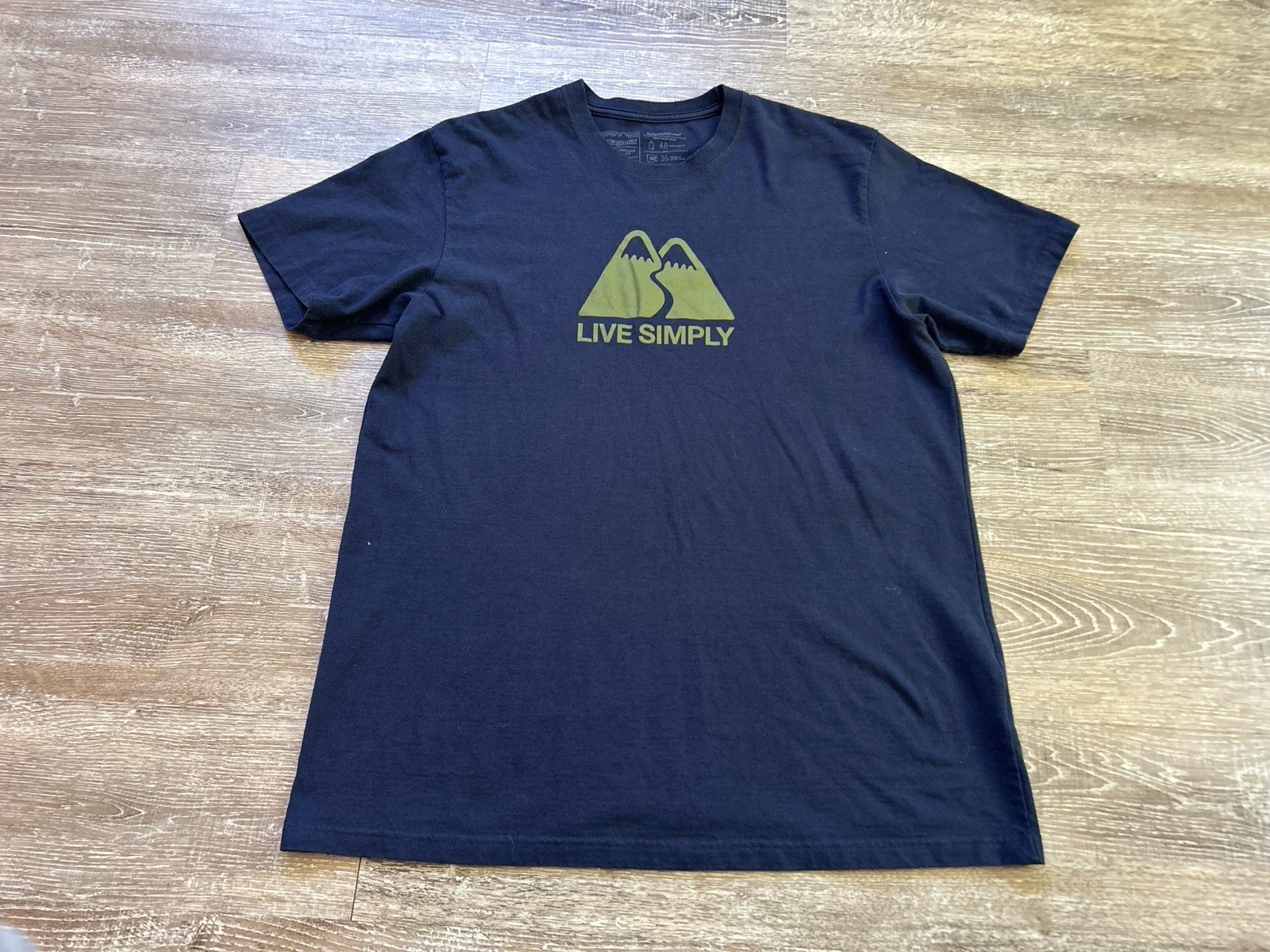 Patagonia Responsibili-Tee T Shirt Mens Large Split Mountain Logo Live Simply