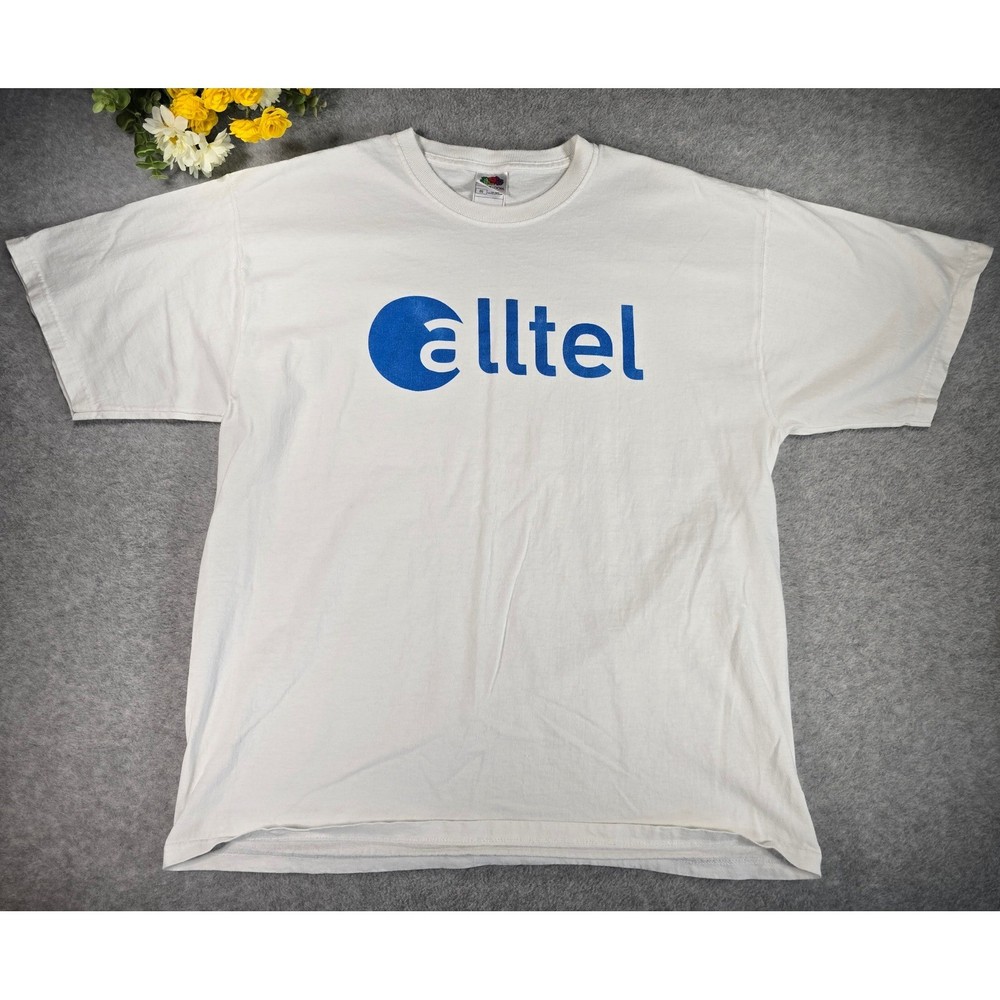 Vintage Alltel Wireless 90s/Y2K Graphic TShirt Mens XL White Cotton Fruit Loom