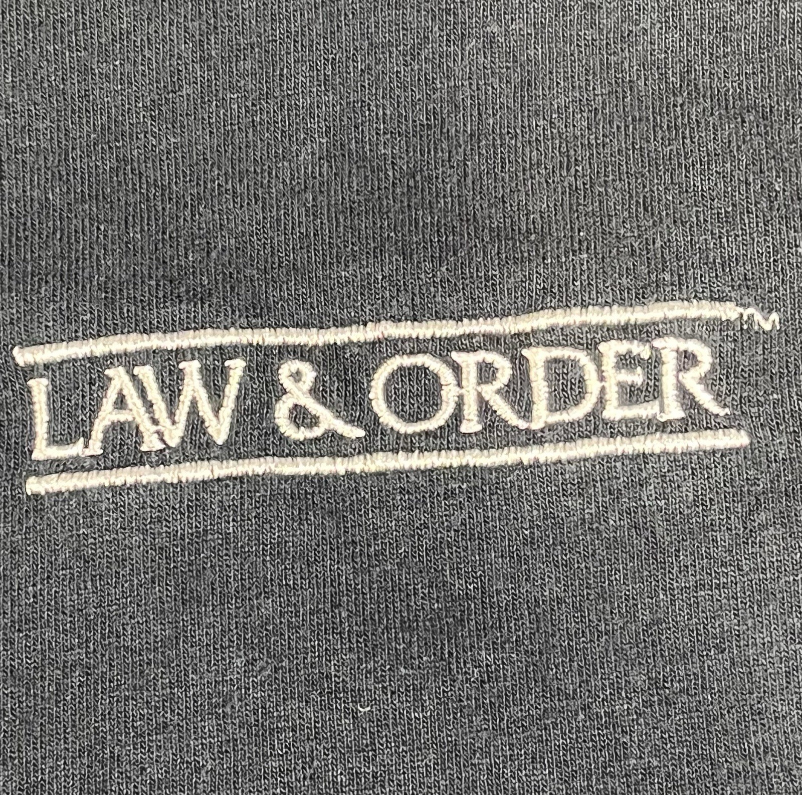 LAW & ORDER Embroidered NBC Experience Store Short Sleeve T-Shirt TV Show Sz L gallery