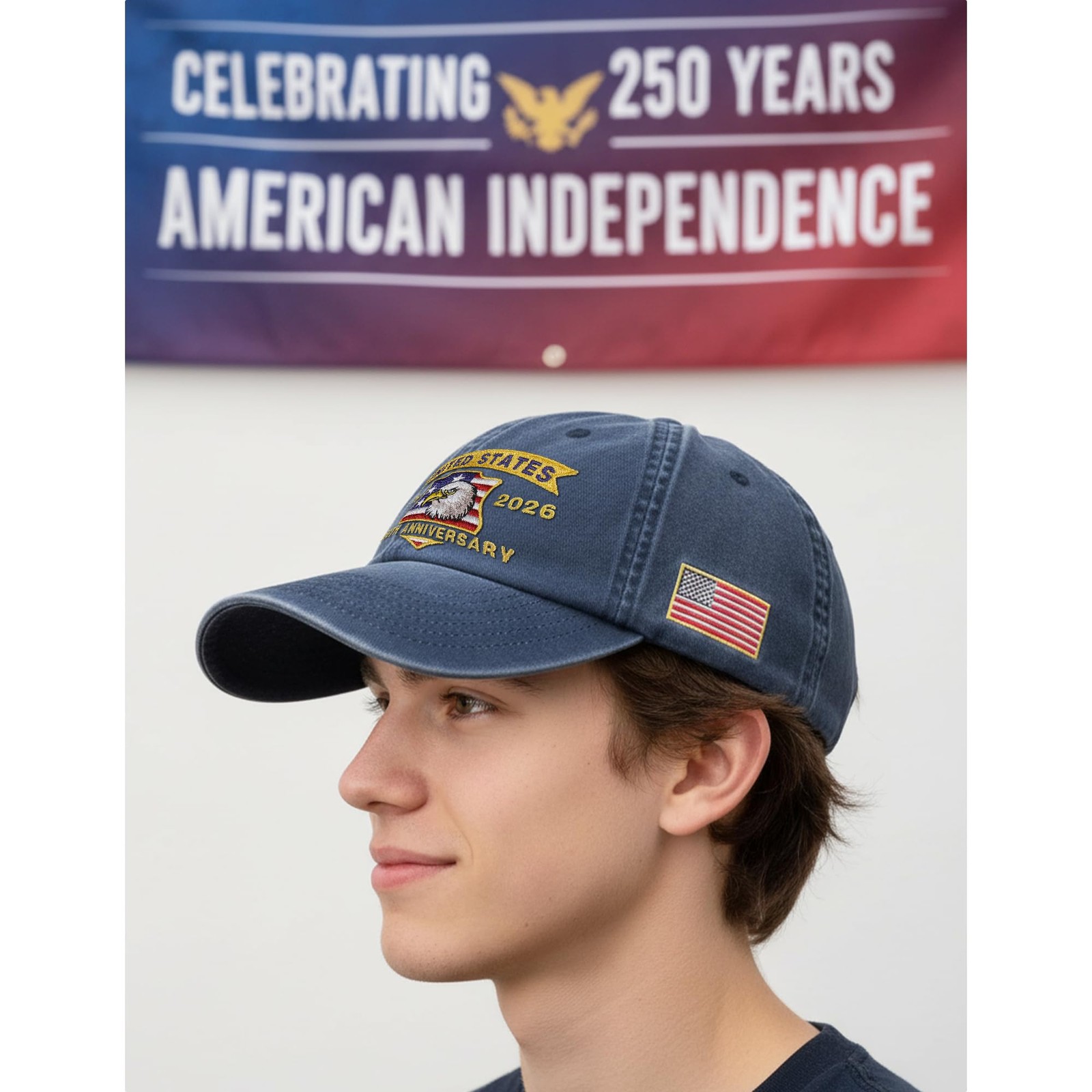 250 Anniversary USA Hat,United States of America 250th Anniversary Cap,US Pat... gallery