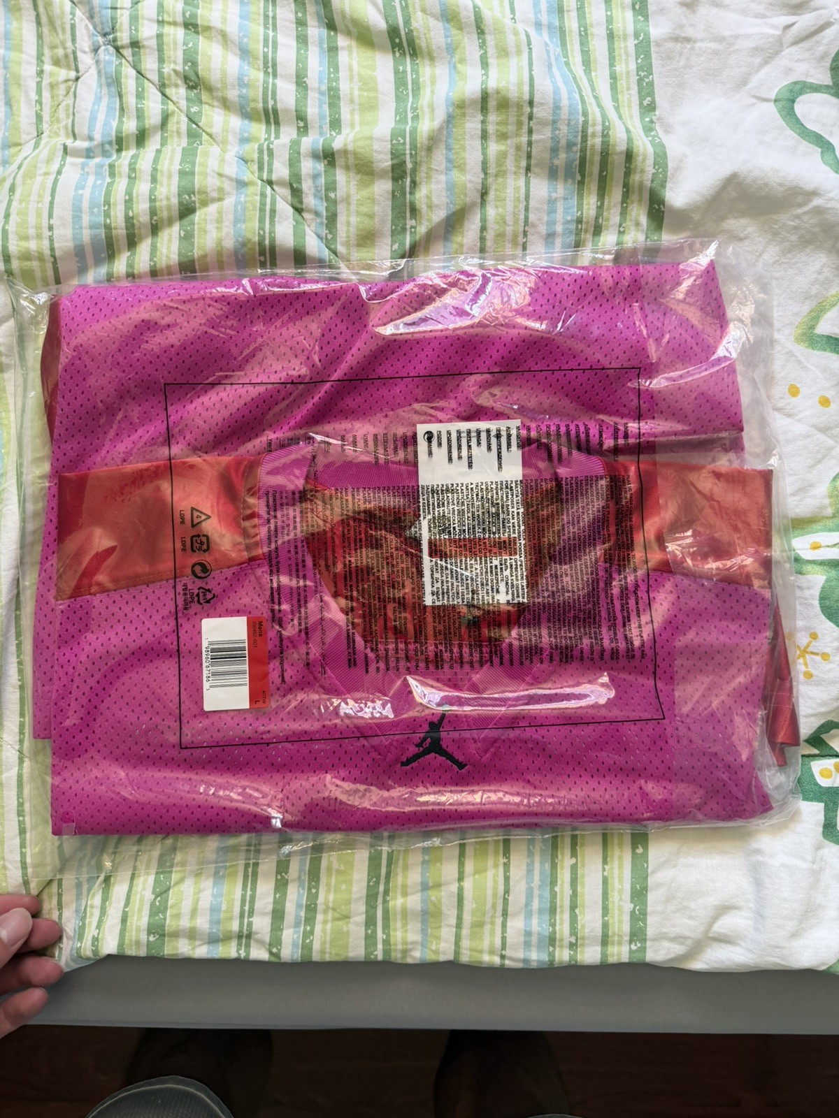 SUPREME JORDAN Warm Up Jersey Pink IR6462-601 Size L gallery