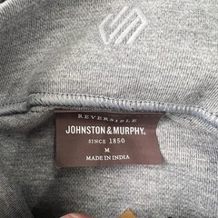 JOHNSTON & MURPHY Icon Reversible Quarter-Zip Men’s Size M Navy/Storm