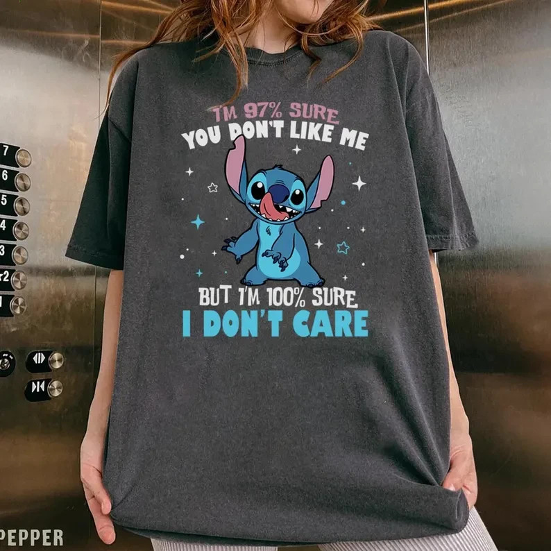 I'm 97% Sure You Don't Like Me – Funny Stitch Shirt – Cute Disney Graphic Tee gallery