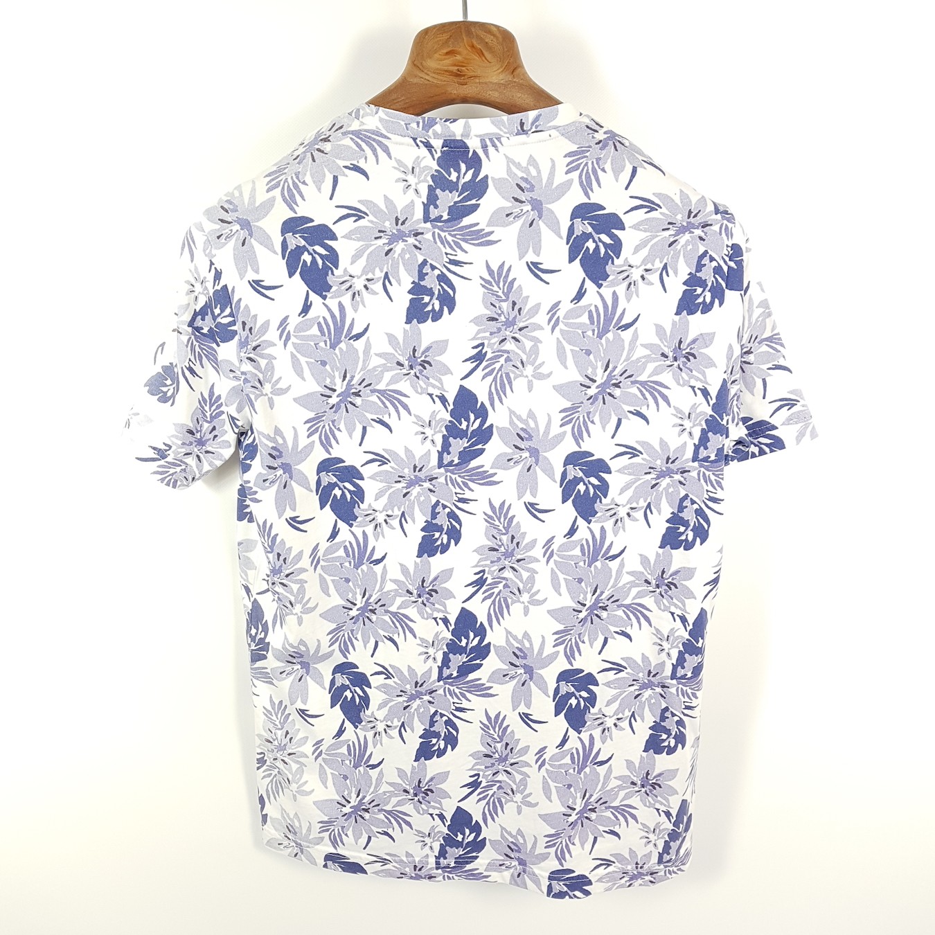 Altea T Shirt Mens M White Blue Slim Fit Floral Print Short Sleeve Summer Tropical gallery