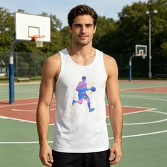 Custom Men’s Tank Top – Personalized Photo/Text/Logo Print, Soft 100% Cotton