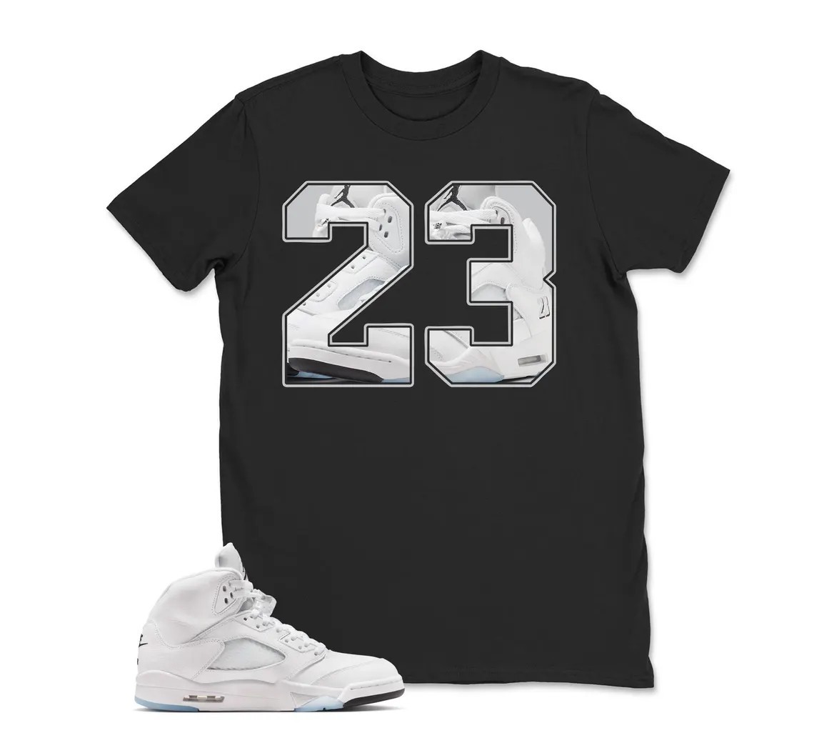 Number 23 jd 5 Metallic Rare Retro AJ5s 2026 BLACK/WHITE