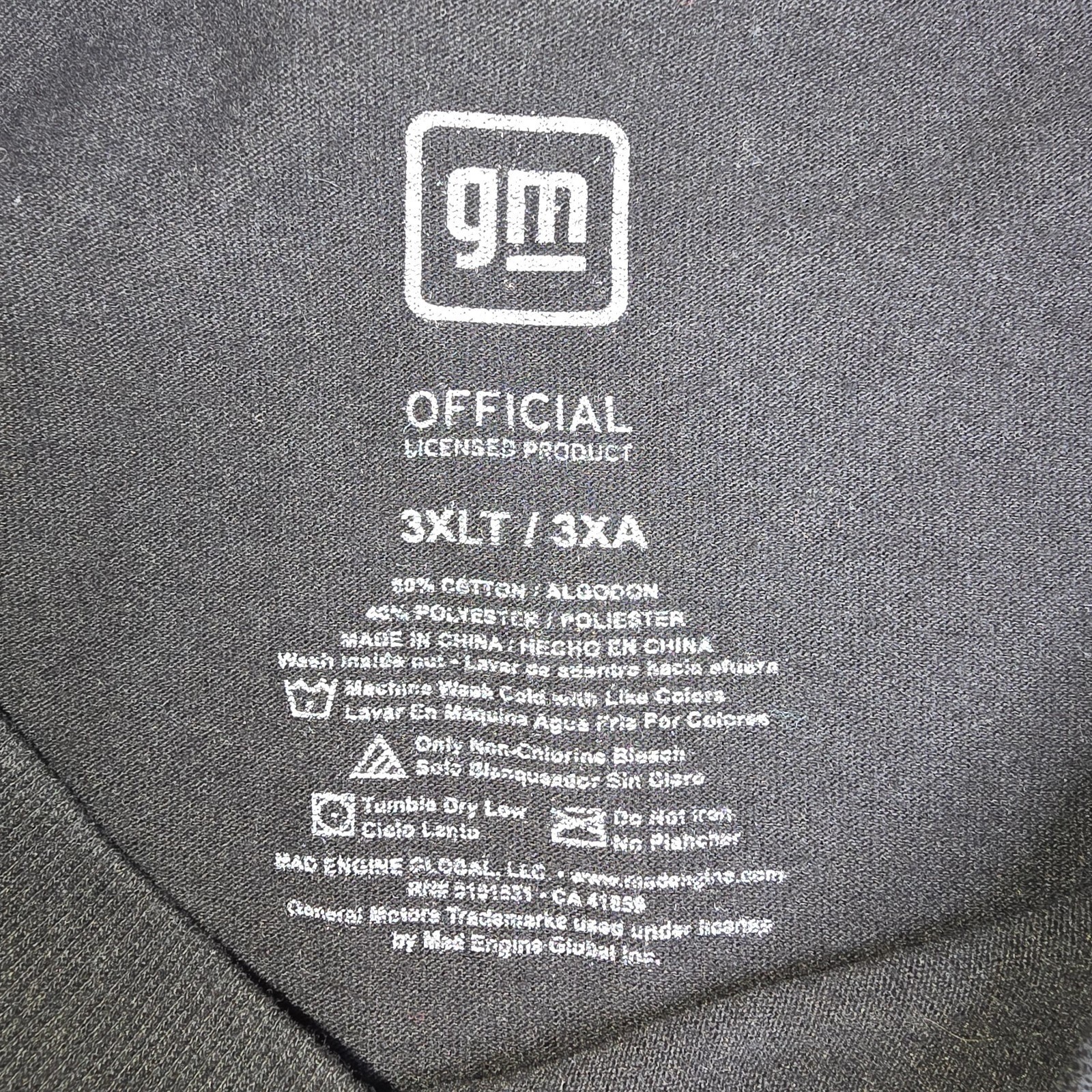 GENERAL MOTORS Men's 3XLT Black Chevrolet T-shirt Chevy GM Truck Trucks -1481 gallery
