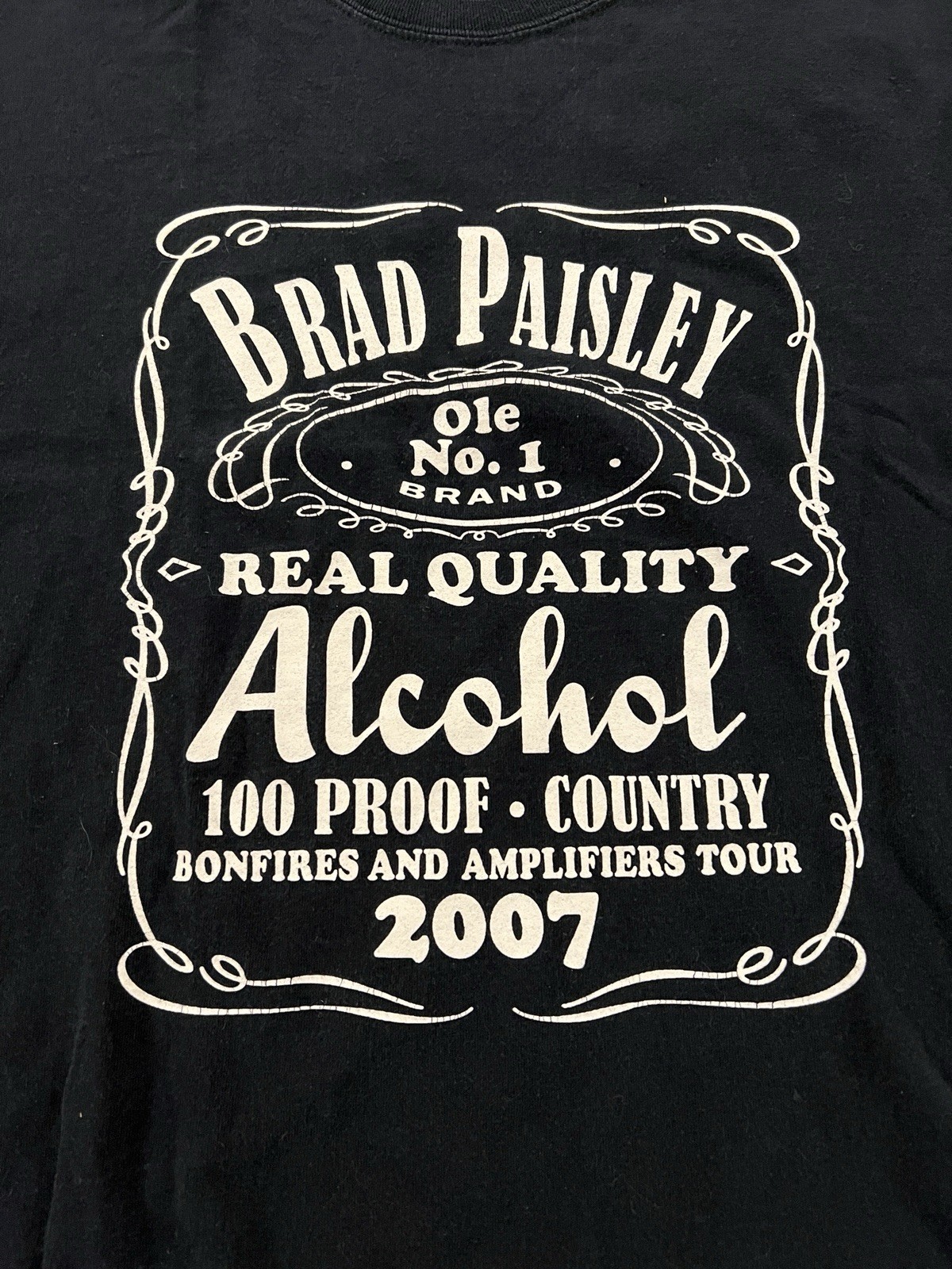 Braid Paisley Alcohol Band Shirt - Dual Sided - Size Large gallery