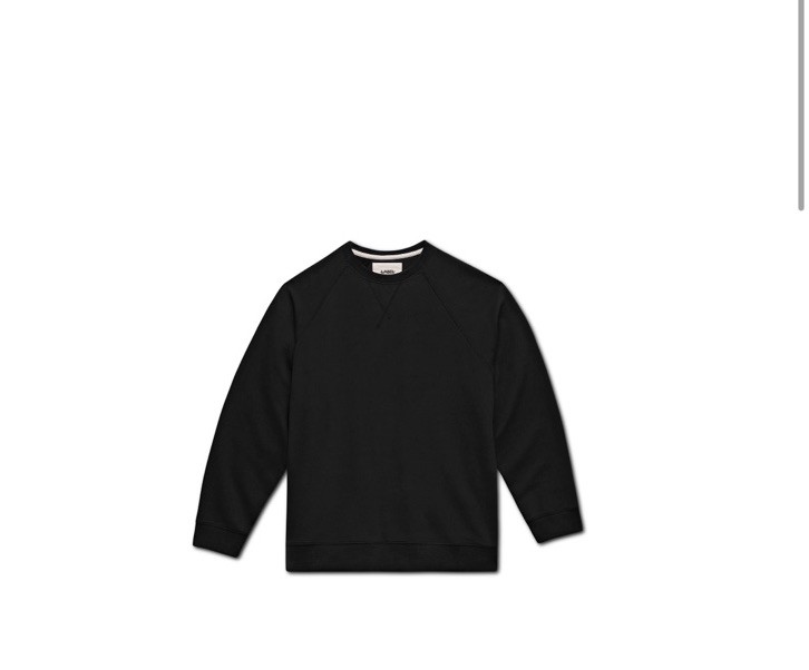 NWT Men’s LABEL Go-to Big Crew Long Sleeve Sweater Color Black Size S gallery