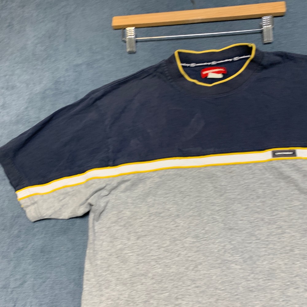 Unionbay T Shirt Mens XL Navy Gray Colorblock Short Sleeve Crew Neck Casual Wear gallery
