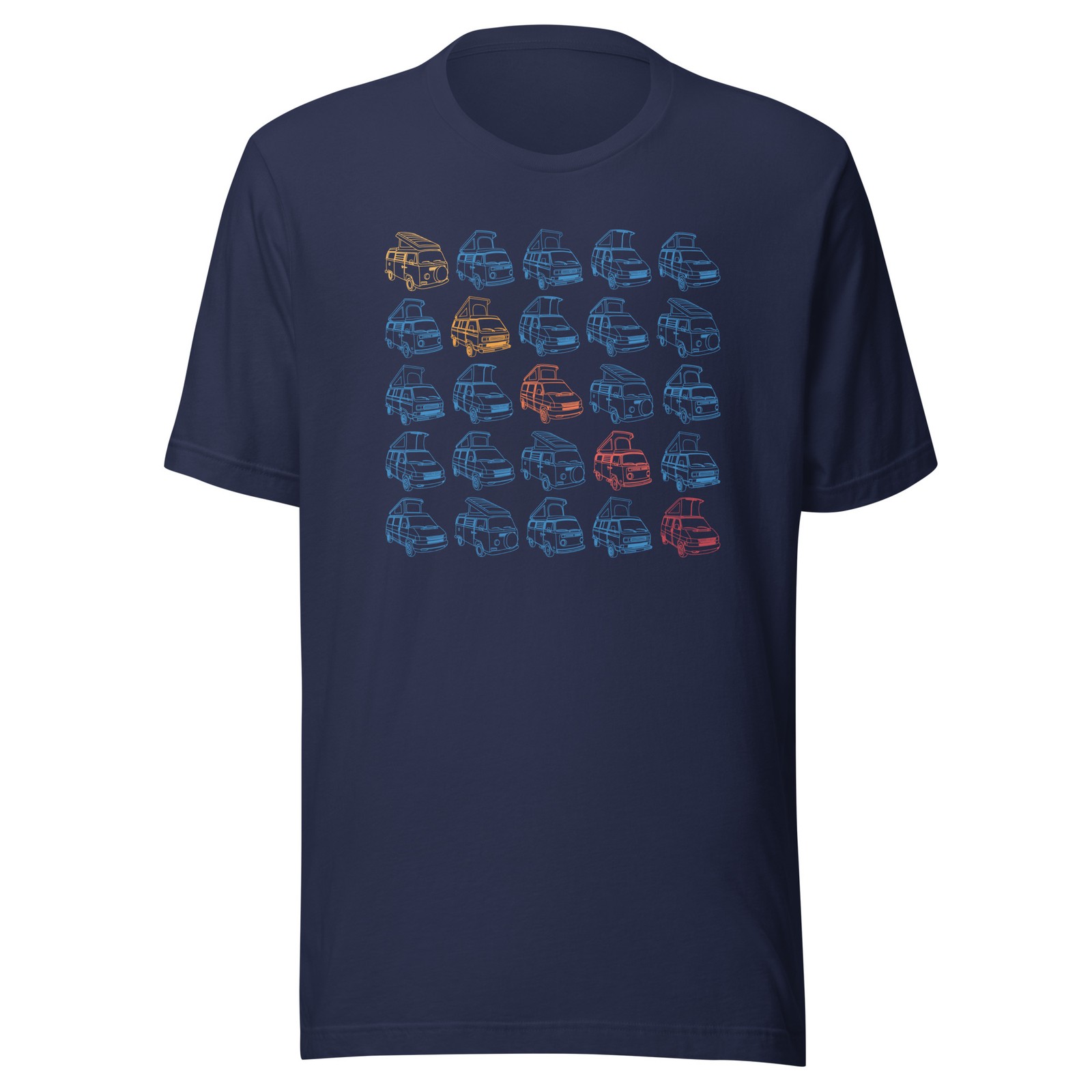 Rainbow Tile Vanagon Bus Eurovan Camper Van Westy T2 T3 T4 Unisex T-Shirt