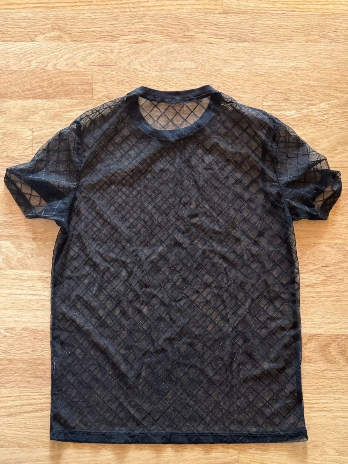 Mens See Through Black Sheer Club Shirt (Size S) gallery