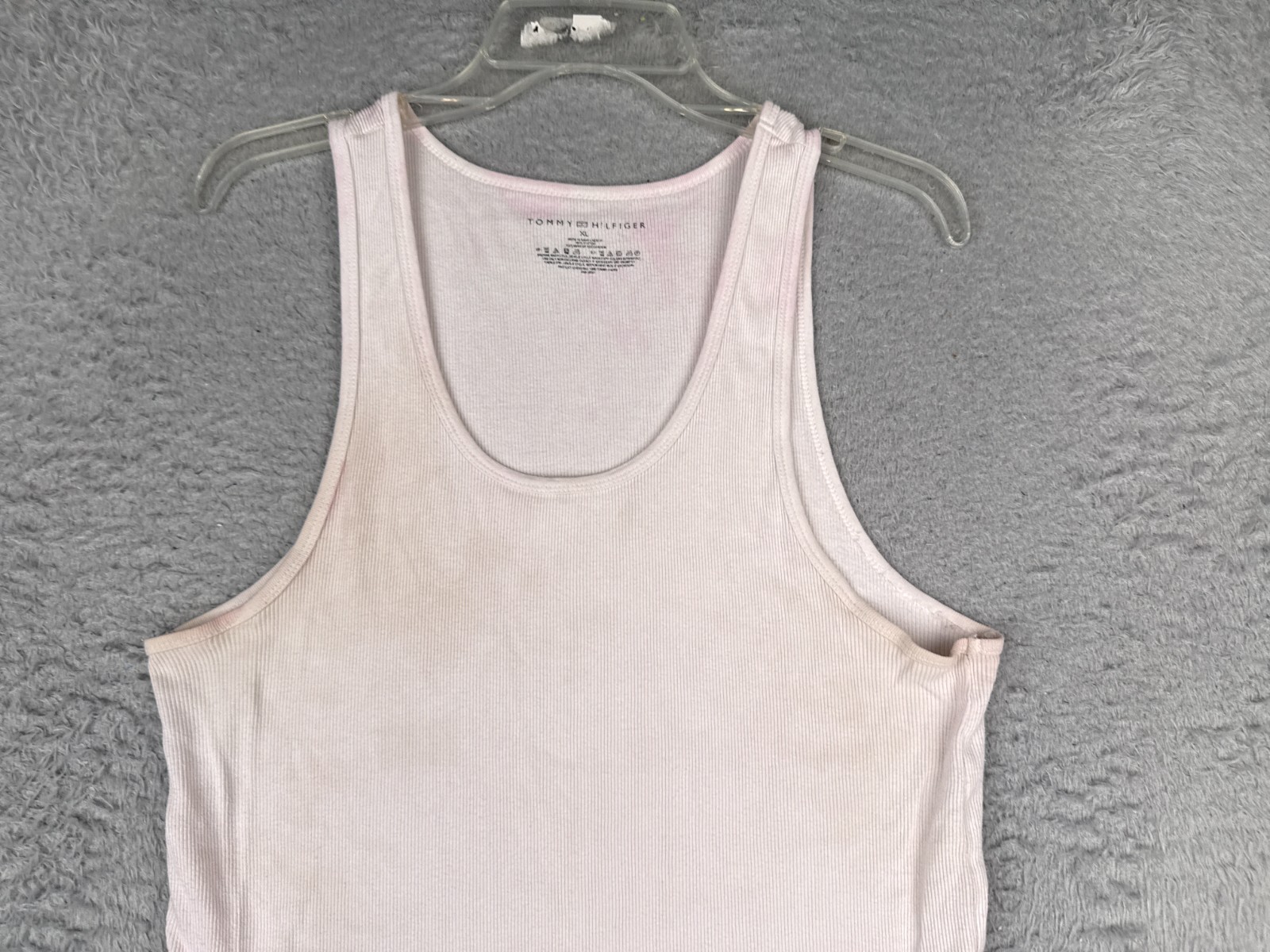 Tommy Hilfiger Shirt Adult Extra Large White Tank Sleeveless Scoop Neck gallery