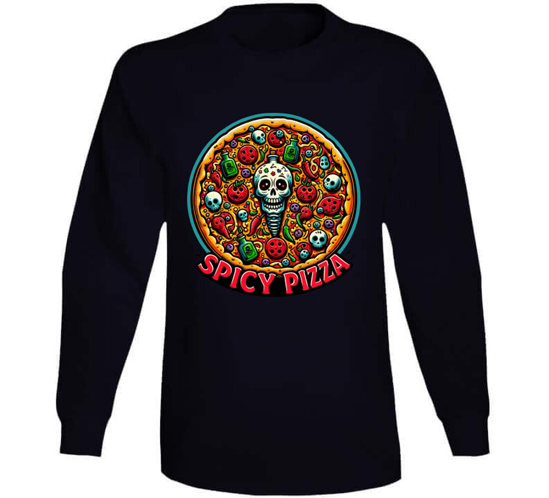 Spicy Pizza Funny Food Logo T Shirt gallery