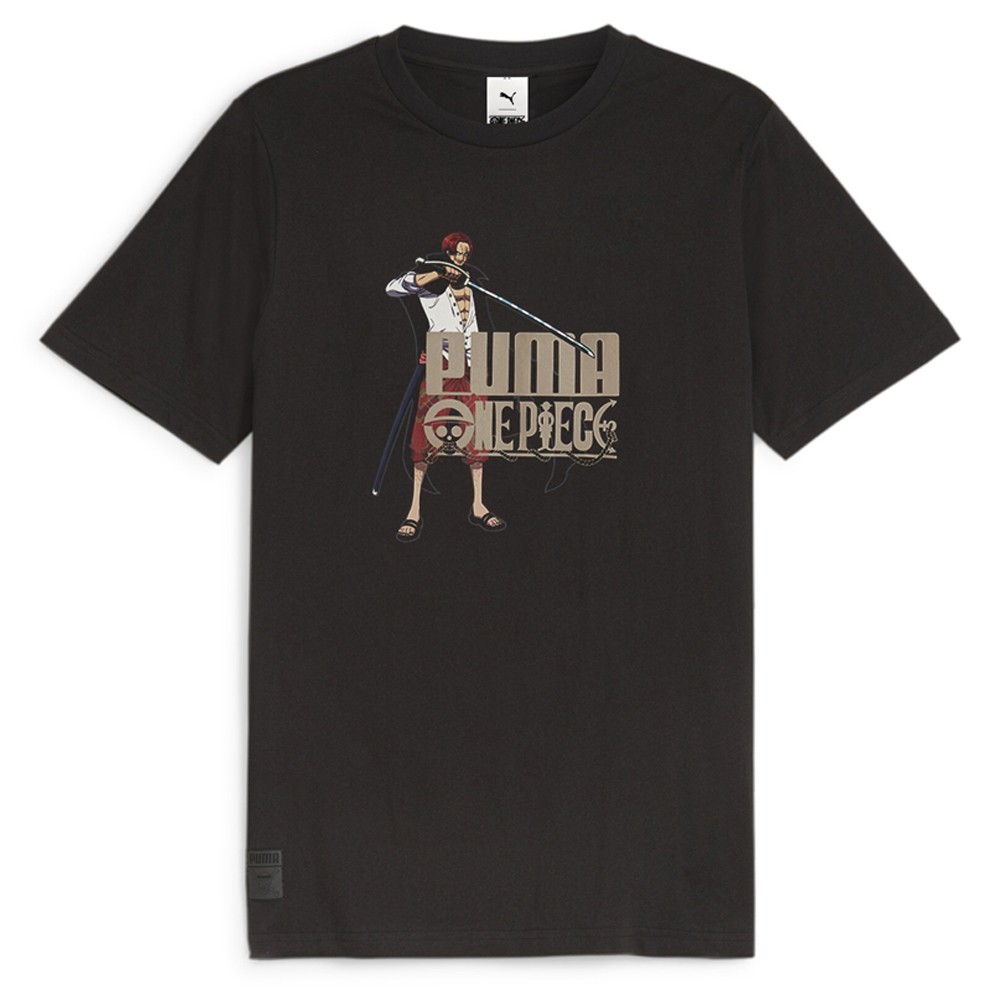 PUMA X One Piece Graphic Crew Neck Short Sleeve T-Shirt Mens Black Casual Tops gallery