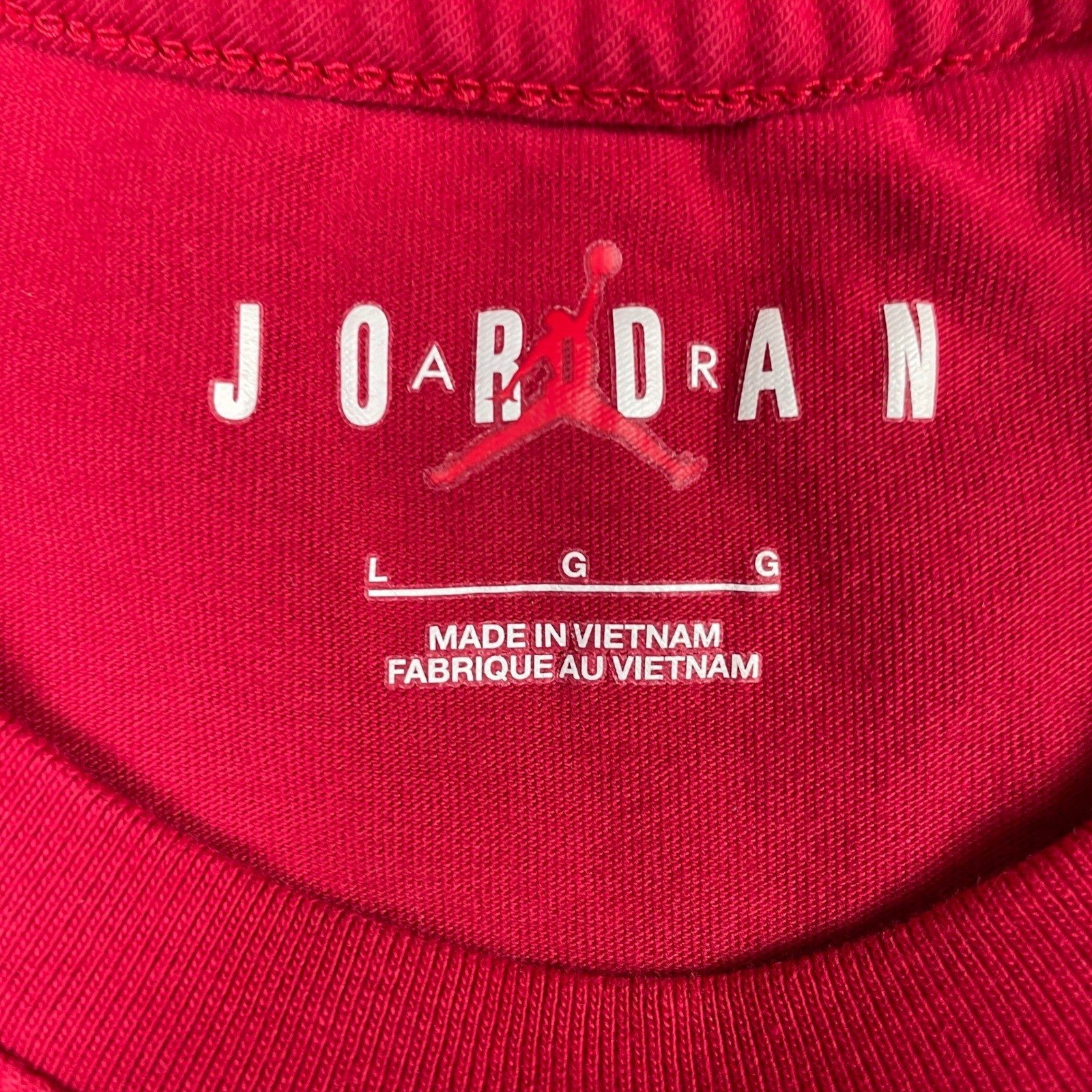 Jordan Jumpman Air T-Shirt Mens Large Red Short Sleeve Cotton DA6799-687 gallery
