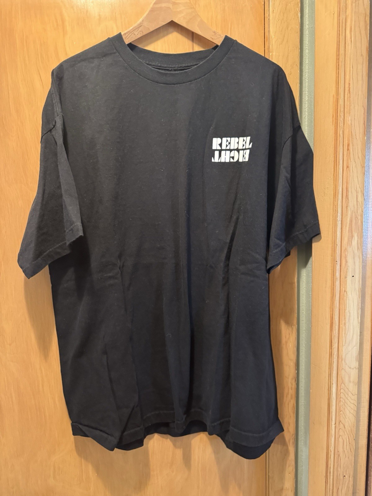 Men’s Black XXL Rebel Eight T-Shirt 100% Cotton. Finally Men’s Sizes. Boxy Style