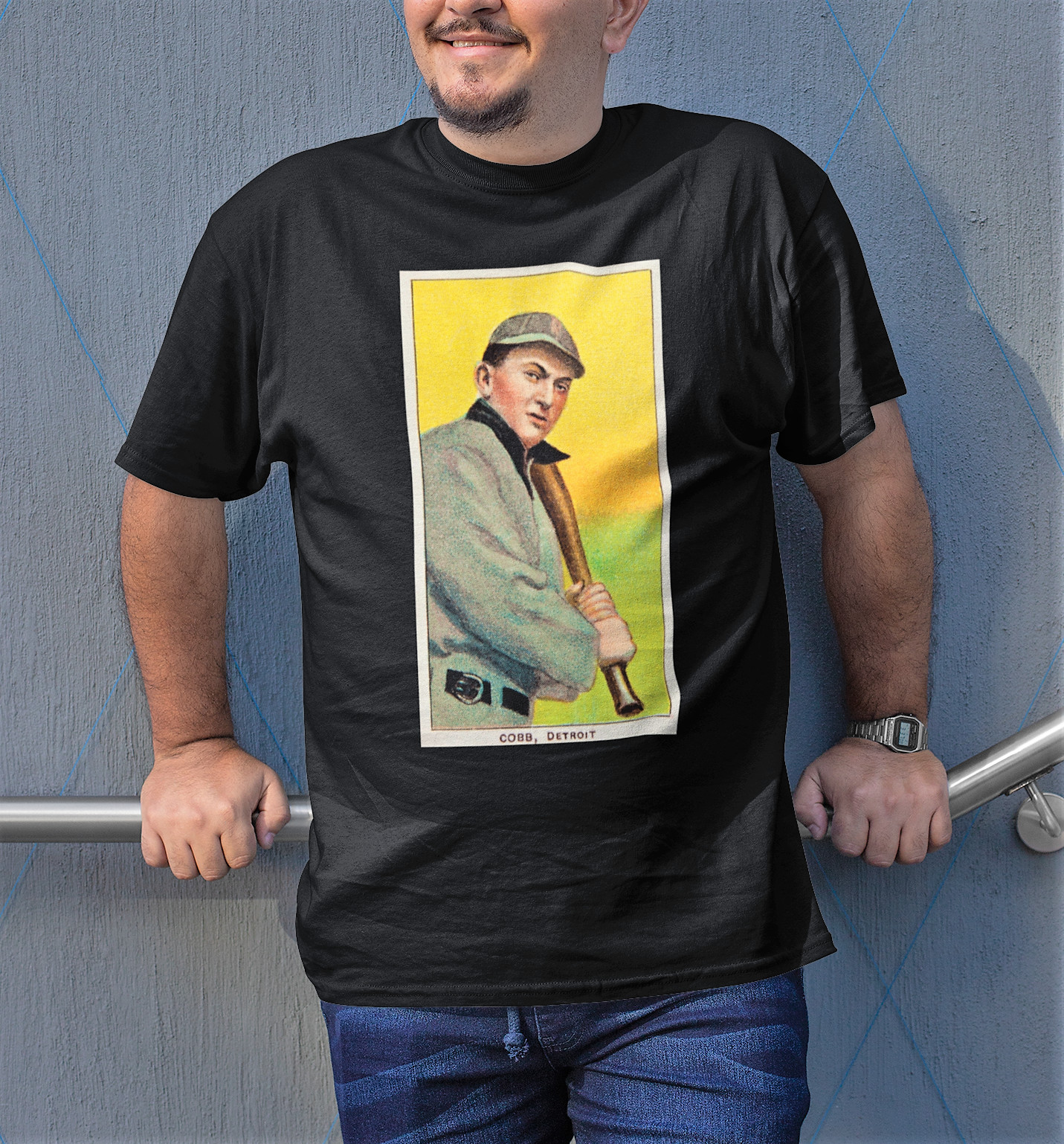 Sweet Caporal Ty Cobb vintage baseball sports card t-shirt gallery
