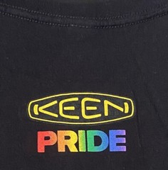 Keen Rainbow Pride Black Shirt M Robot LGBTQ Uneek Sandals