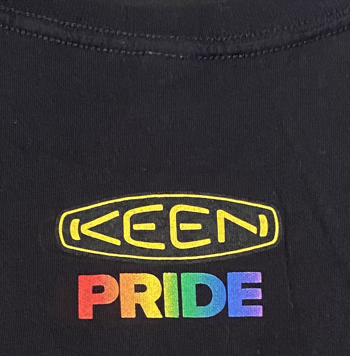 Keen Rainbow Pride Black Shirt M Robot LGBTQ Uneek Sandals gallery