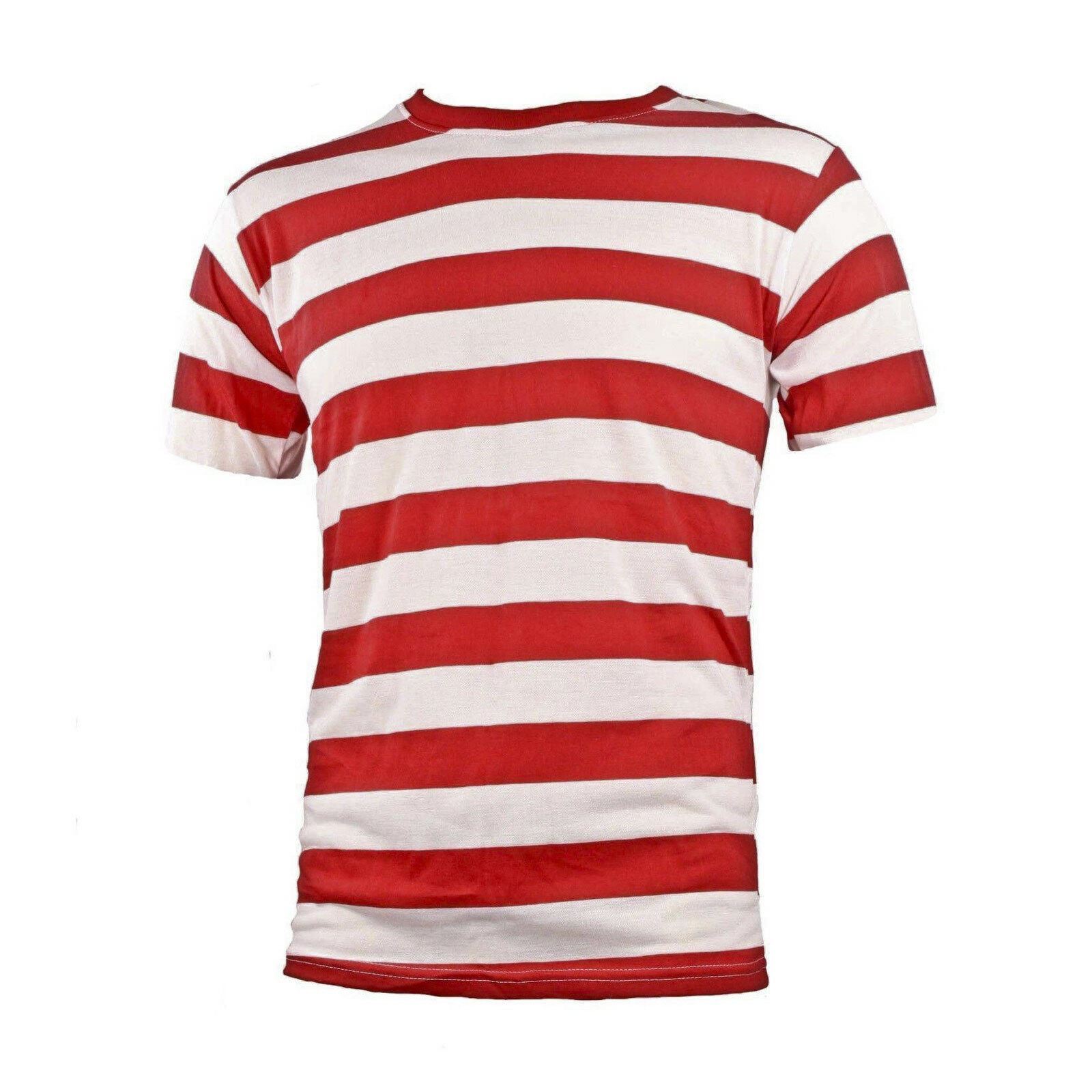 NYC Short Sleeve Punk Goth Emo Mime Striped Cosplay Costume T Shirt S M L XL 2X